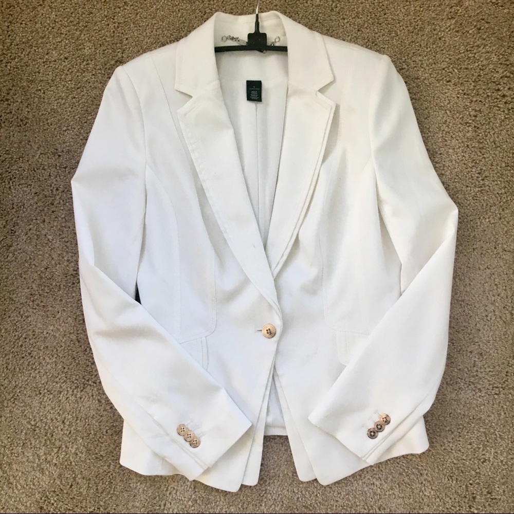 WHBM WHITE BLAZER JACKET